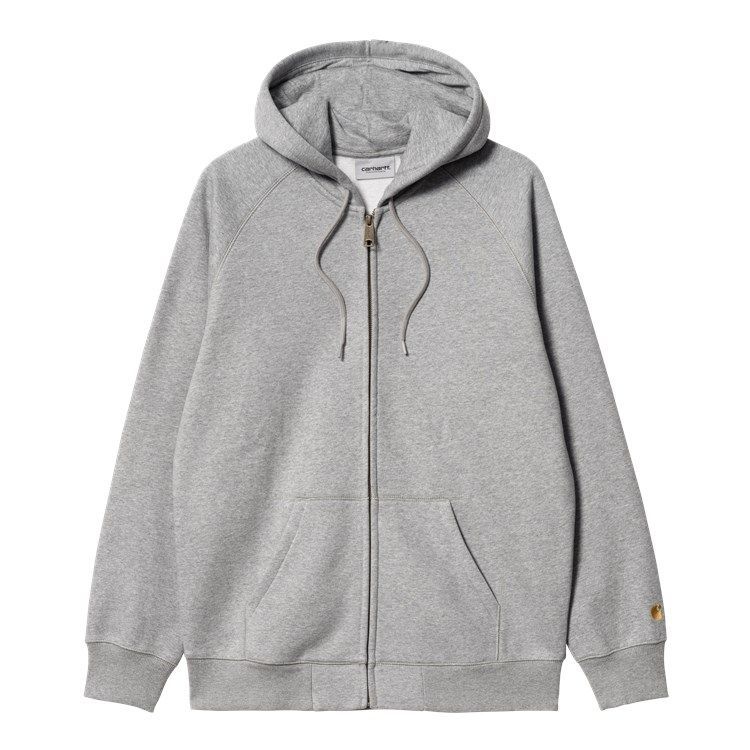 Carhartt wip hooded Chase Jacket grey heather/gold