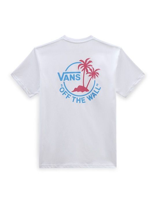 Vans Tee shirt Classic mini dual palmier Blanc