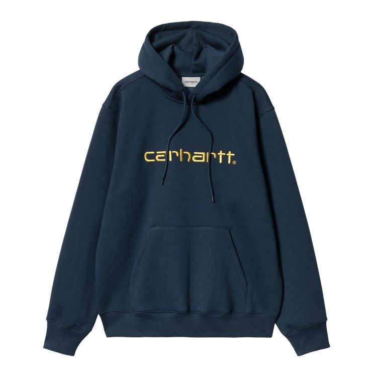 Carhartt Wip Hooded Carthartt Sweat Ink/air yellow