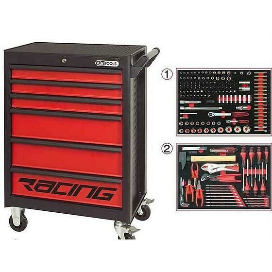 Servante RACING / 6 tiroirs – 184 outils