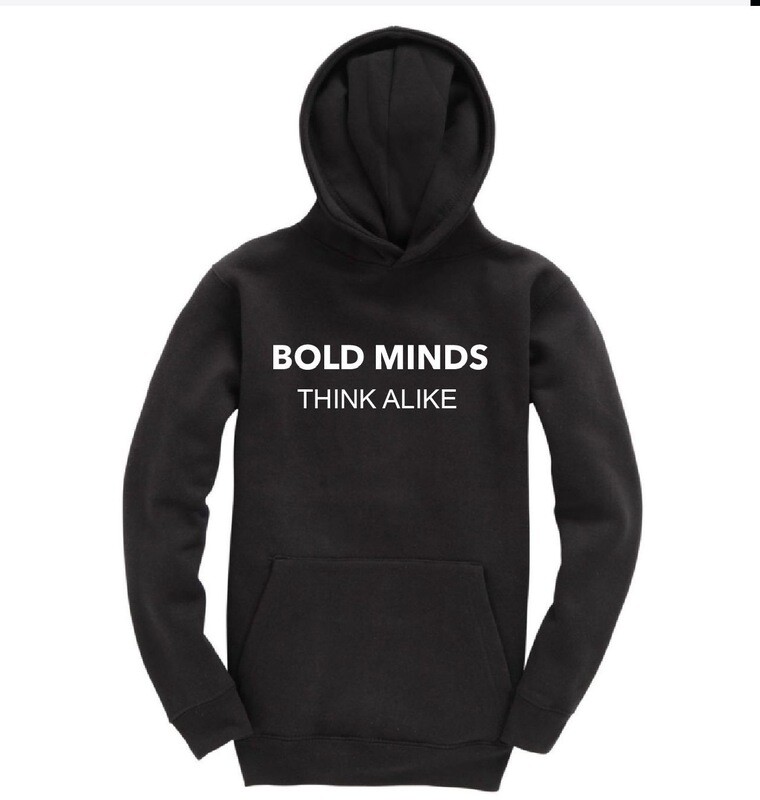 Bold Minds Think Alike Black Hoodie