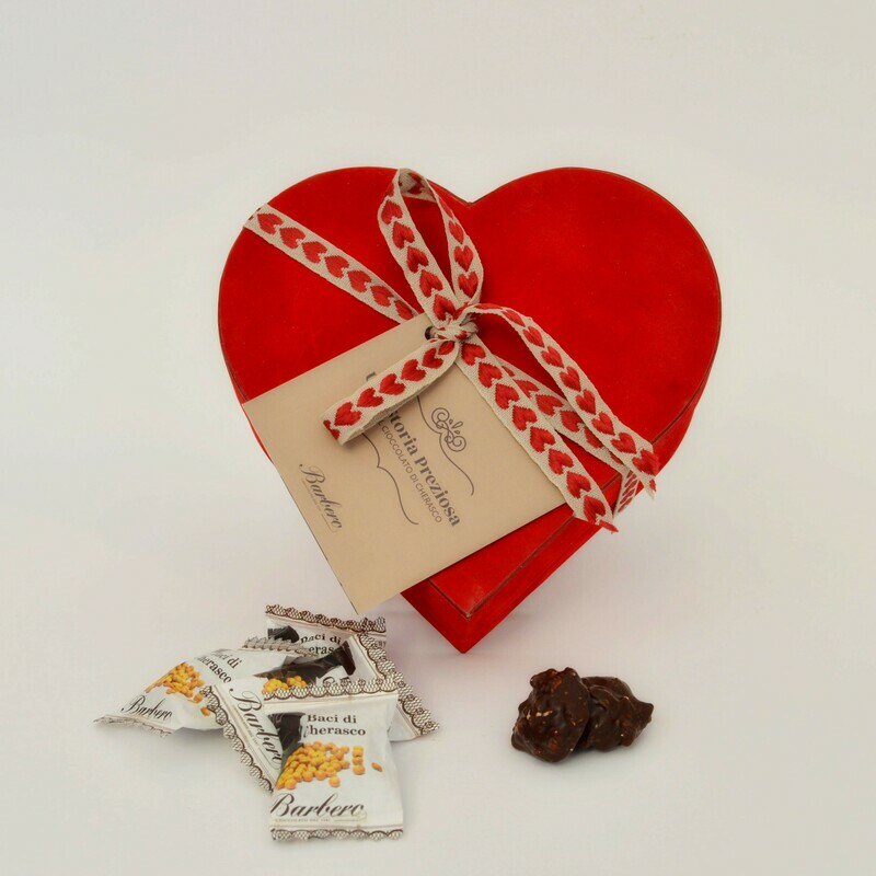 Scatola Cuore in velluto