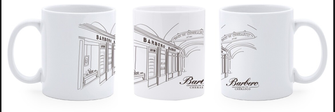 TAZZA IN CERAMICA BARBERO CIOCCOLATO