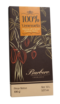 Tavoletta massa di cacao Venezuela 100% 100 g
