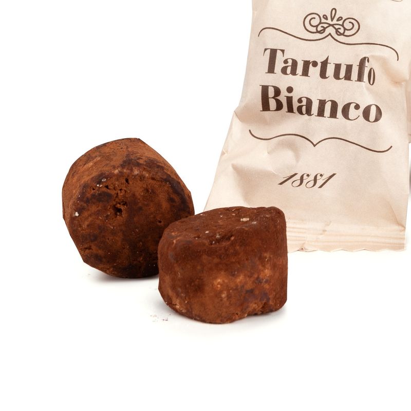 Tartufi classici al cioccolato bianco scatola 140 g