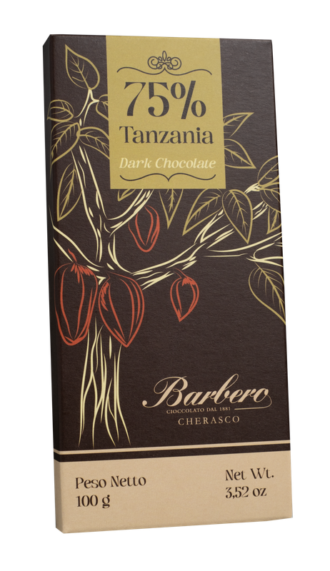 Tavoletta cioccolato origine Tanzania 75% 100 g
