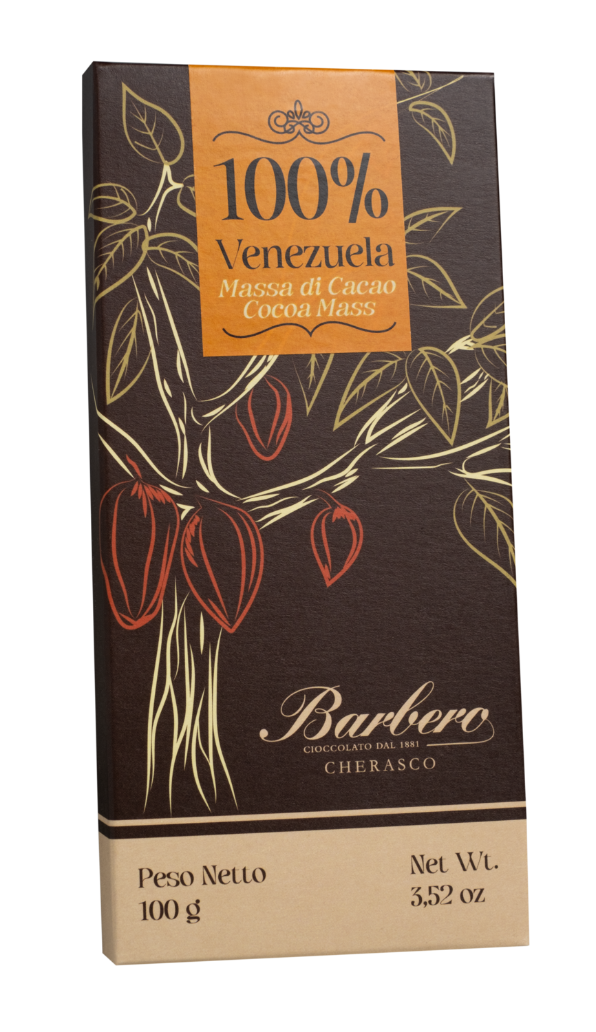 Tavoletta massa di cacao Venezuela 100% 100 g Tavoletta massa di cacao Venezuela 100% 100 g