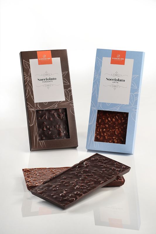 Nocciolato - tavoletta latte o fondente con nocciole 100 g