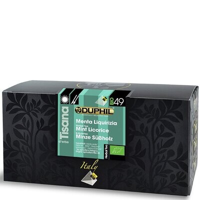 20 bustine piramidali tisana Menta Liquirizia BIO