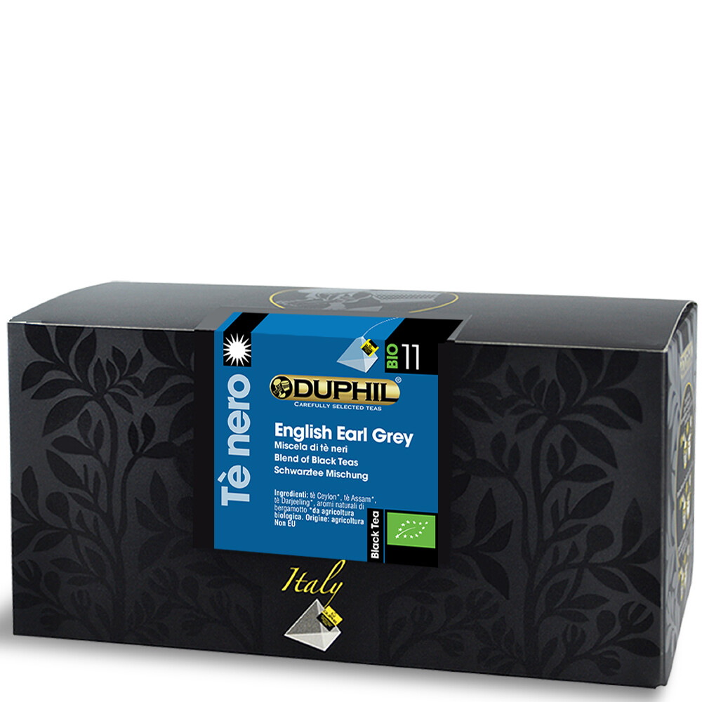 20 bustine piramidali tè nero English Earl Grey BIO