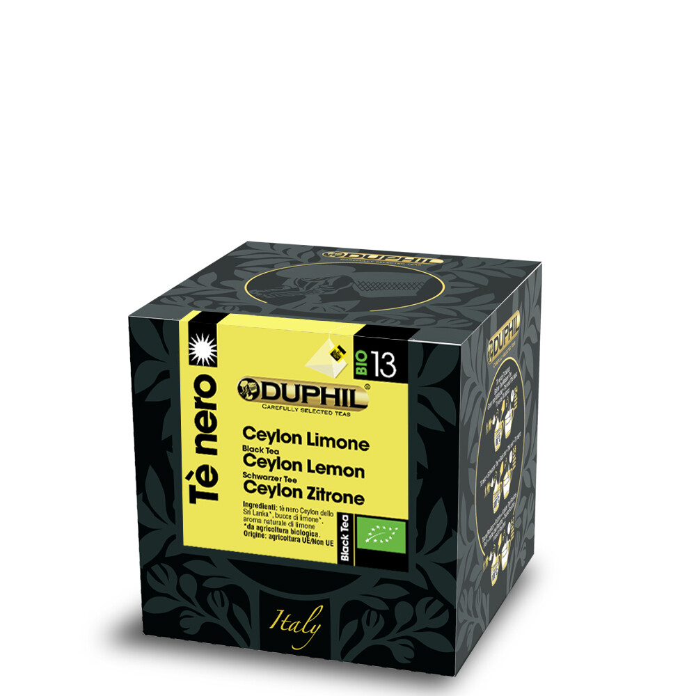 10 bustine piramidali tè nero Ceylon Limone
