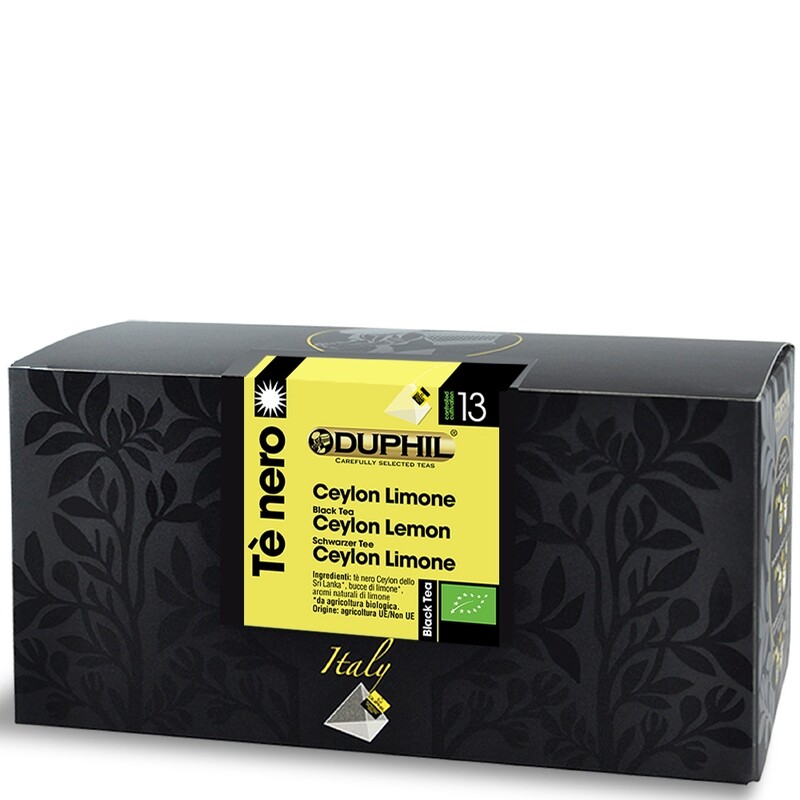 20 bustine piramidali tè nero Ceylon Limone