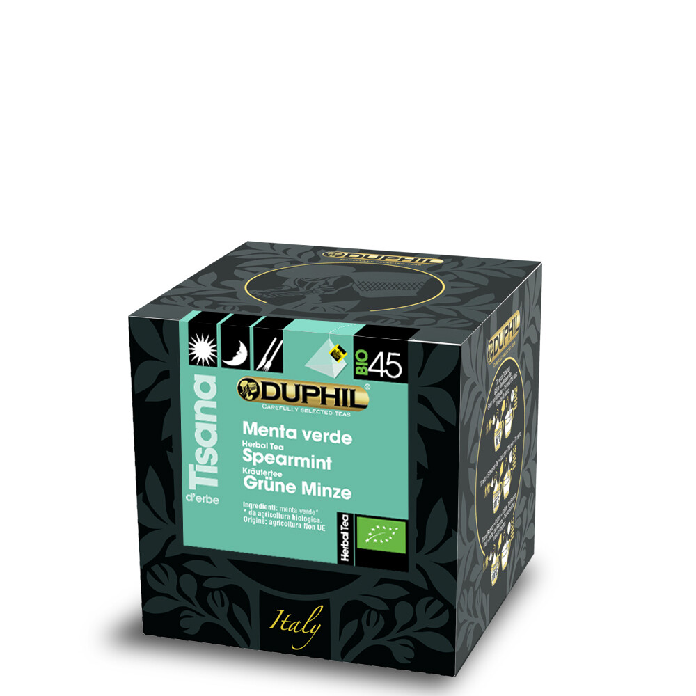 10 bustine piramidali tisana Menta Verde BIO