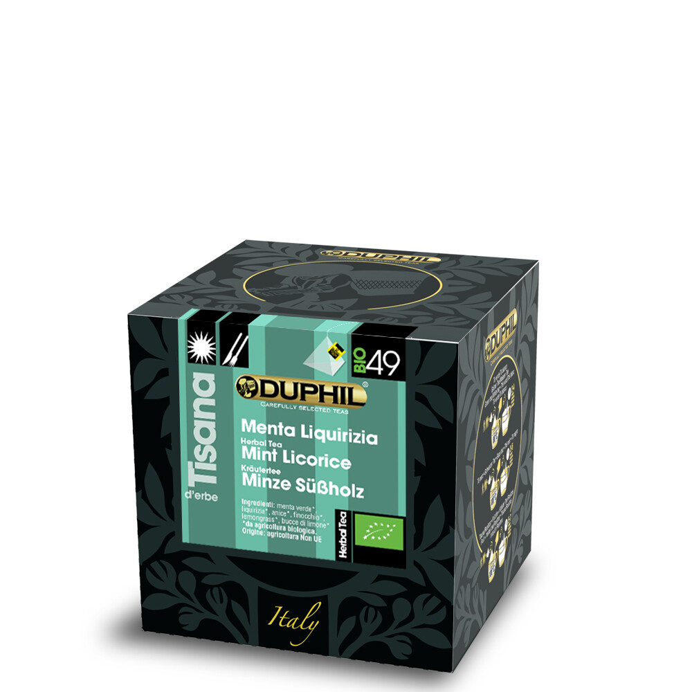 10 bustine piramidali tisana Menta Liquirizia BIO