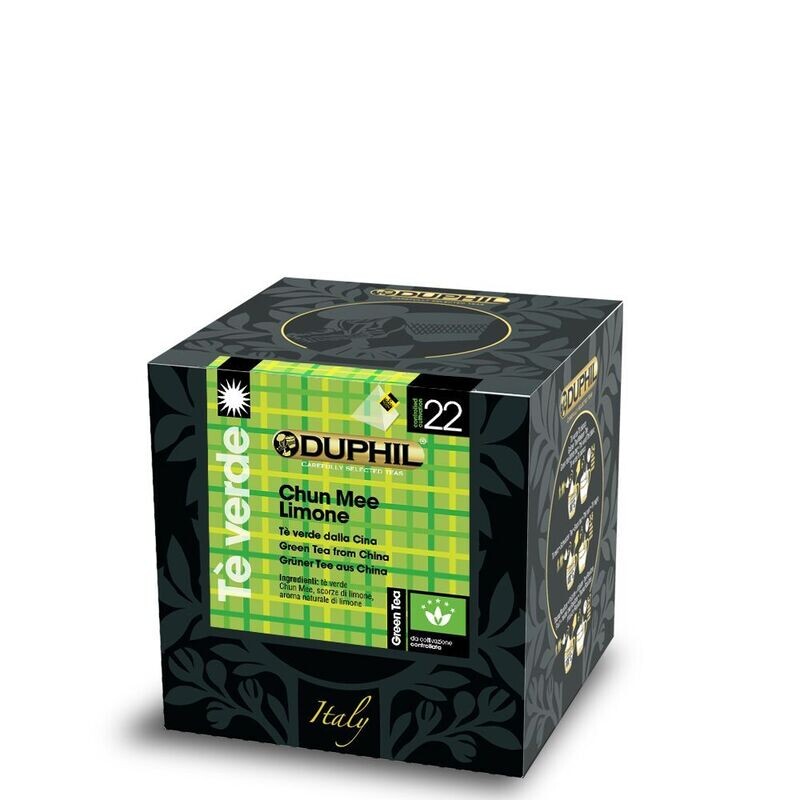 10 bustine piramidali tè verde Chun Mee Limone