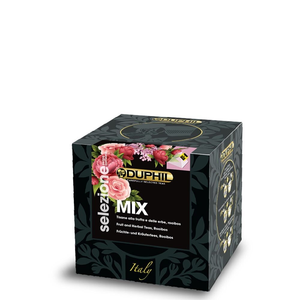 10 bustine piramidali con tisane alla frutta, erbe e rooibos miste