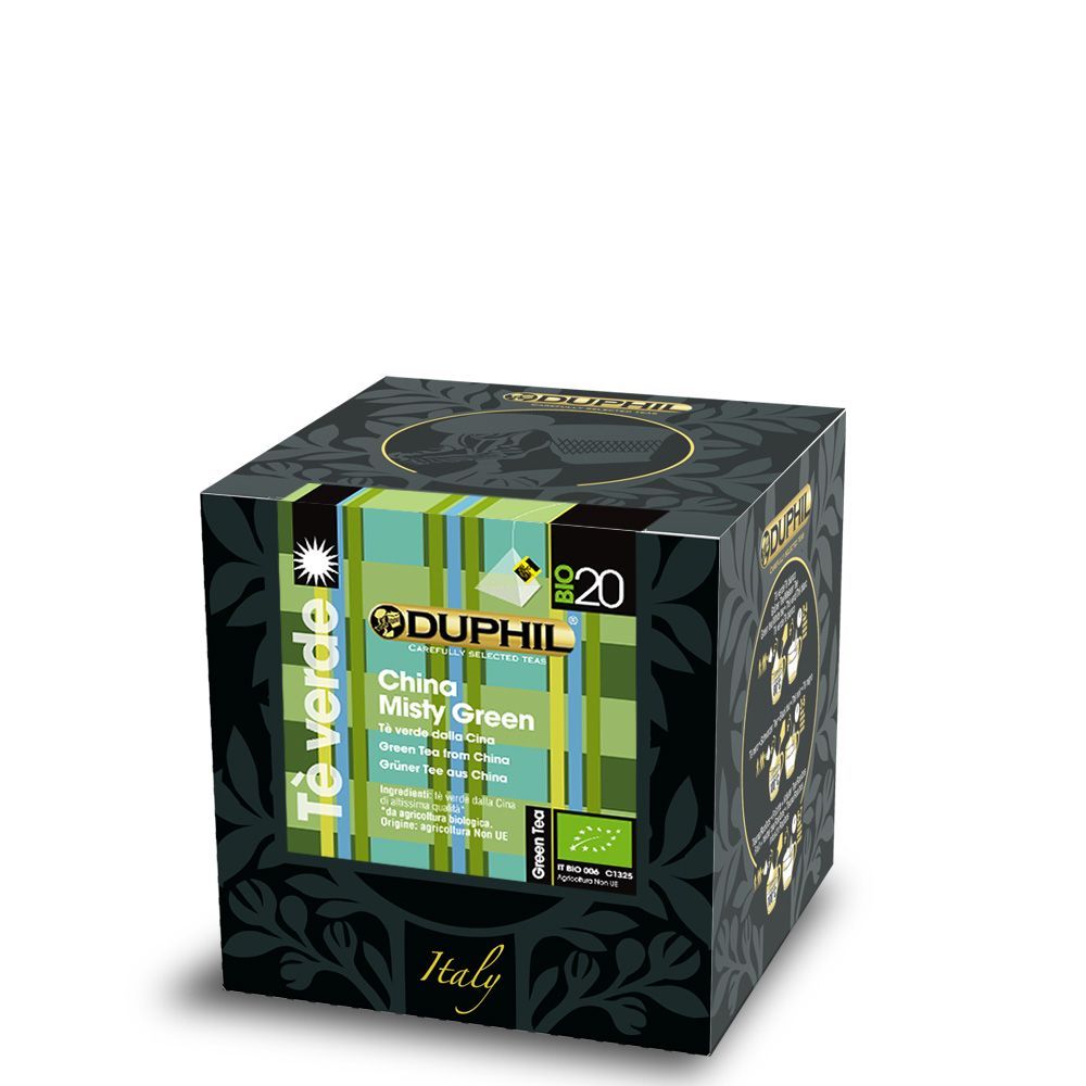10 bustine piramidali tè verde China Misty Green BIO