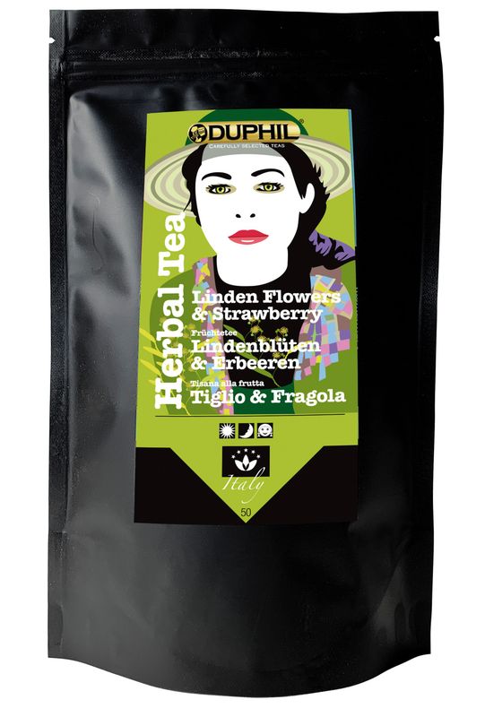 10 Pyramidenbeutel Kräutertee Lindenblüten & Erdbeeren