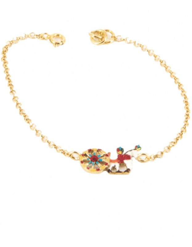 Bracciale Catenina Carretto Siciliano Smaltato - Terra del Sole