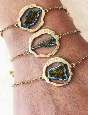 Bracciale Isole Siciliane Smaltato - Terra del Sole
