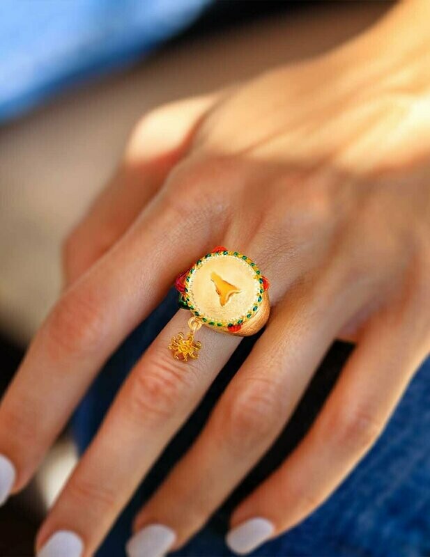 Anello Tamburello Smaltato - Terra del Sole