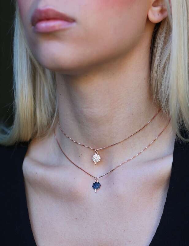 Collana Quadrifoglio Zirconato
