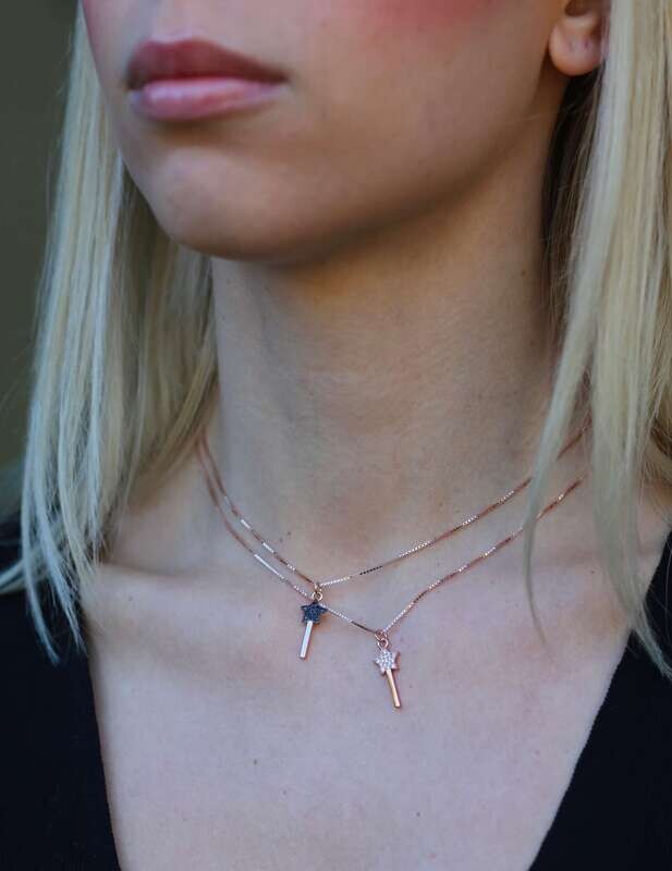 Collana Bacchetta Magica Zirconata