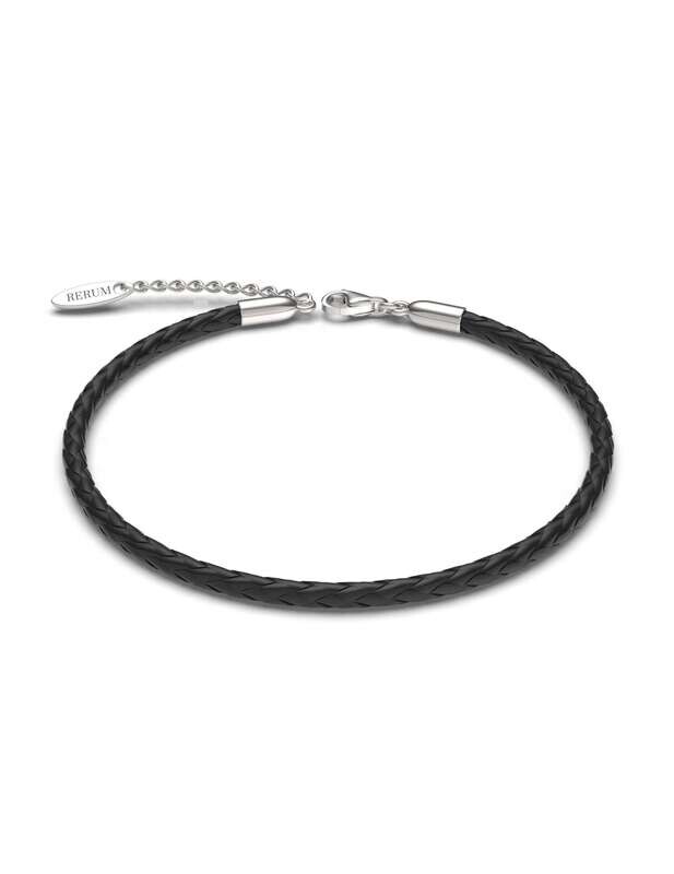 Rerum Bracciale Cuoio Nero