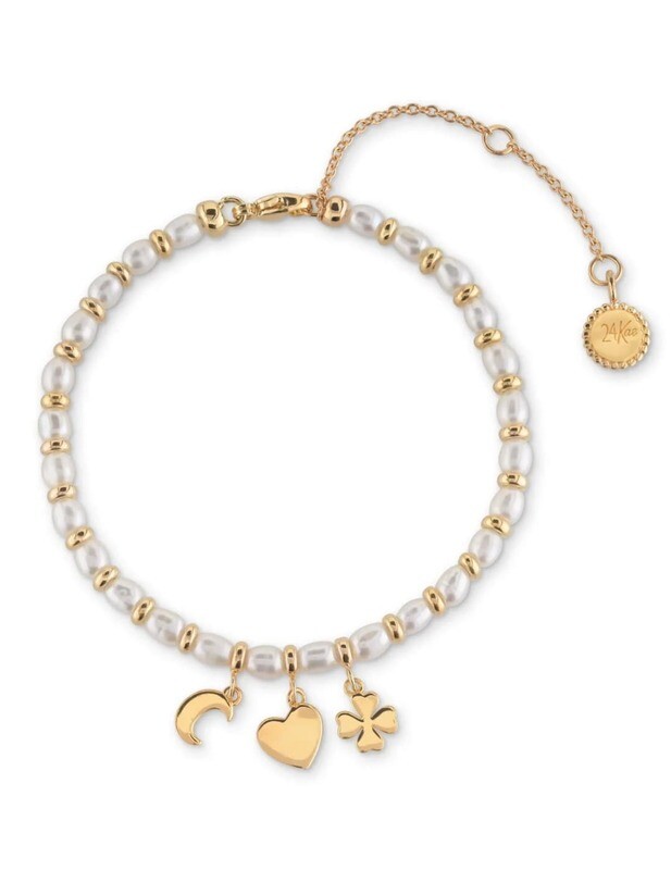 24 Kae Bracciale Perle Pendenti