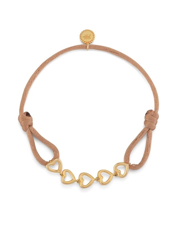24Kae Bracciale Raso Cuoricini