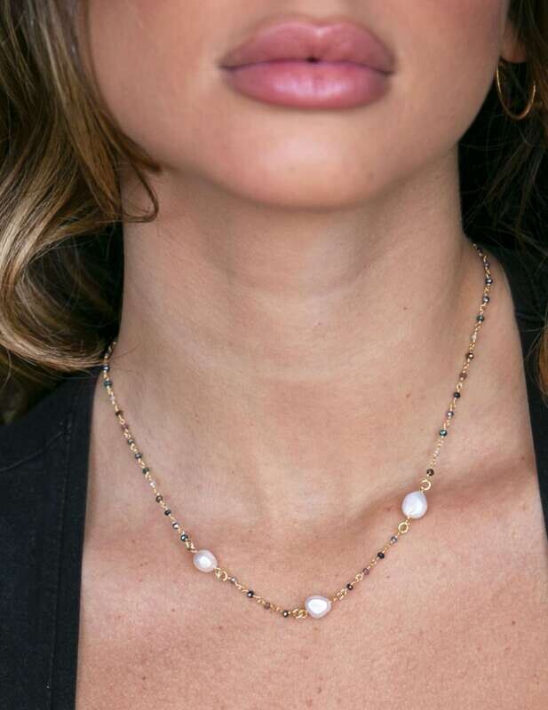 Collana Perle Maglia Multicolor