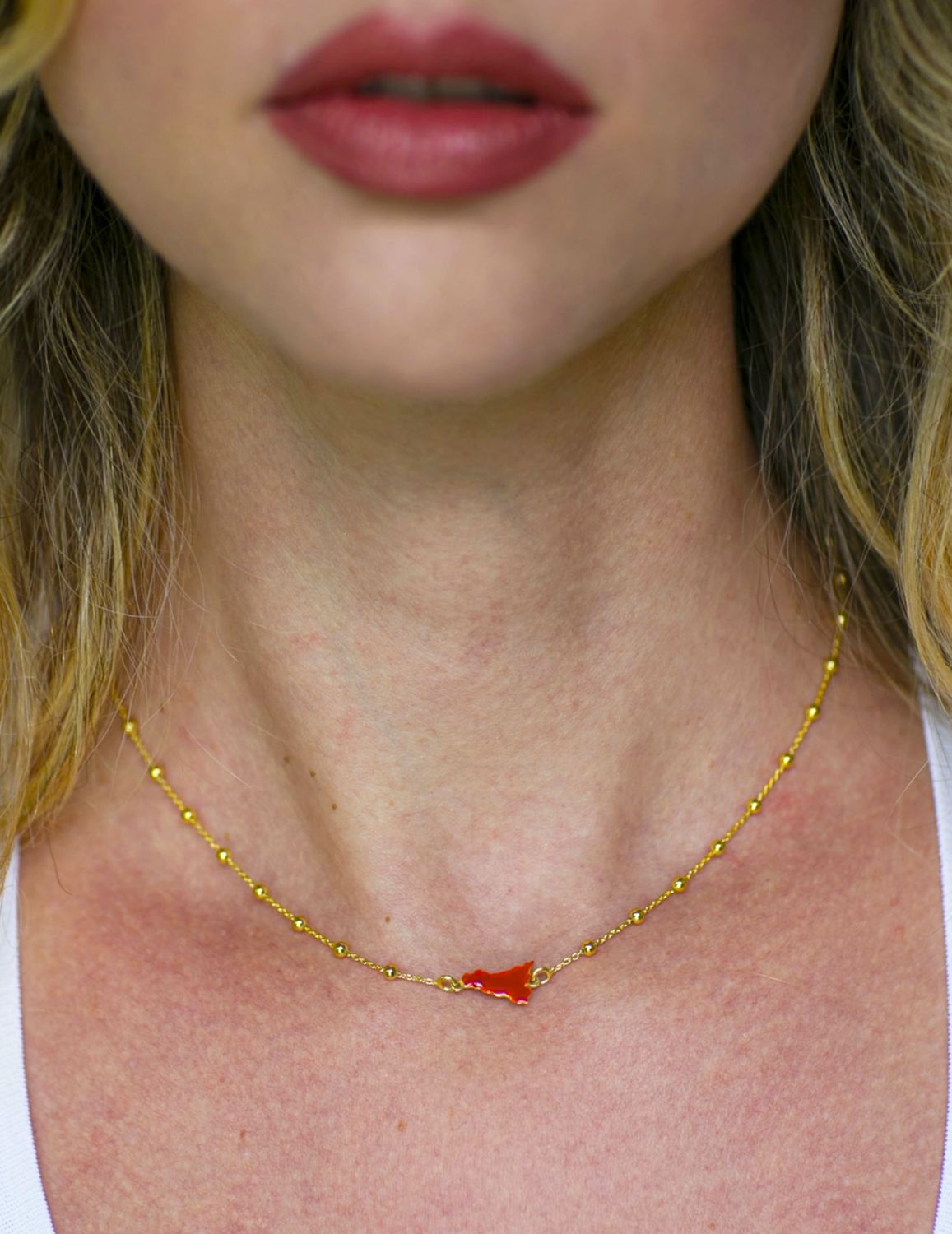 Collana Palline Sicilia Smaltata