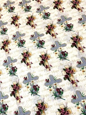 Floral Crosses | Quilting Cotton | 112cm Wide