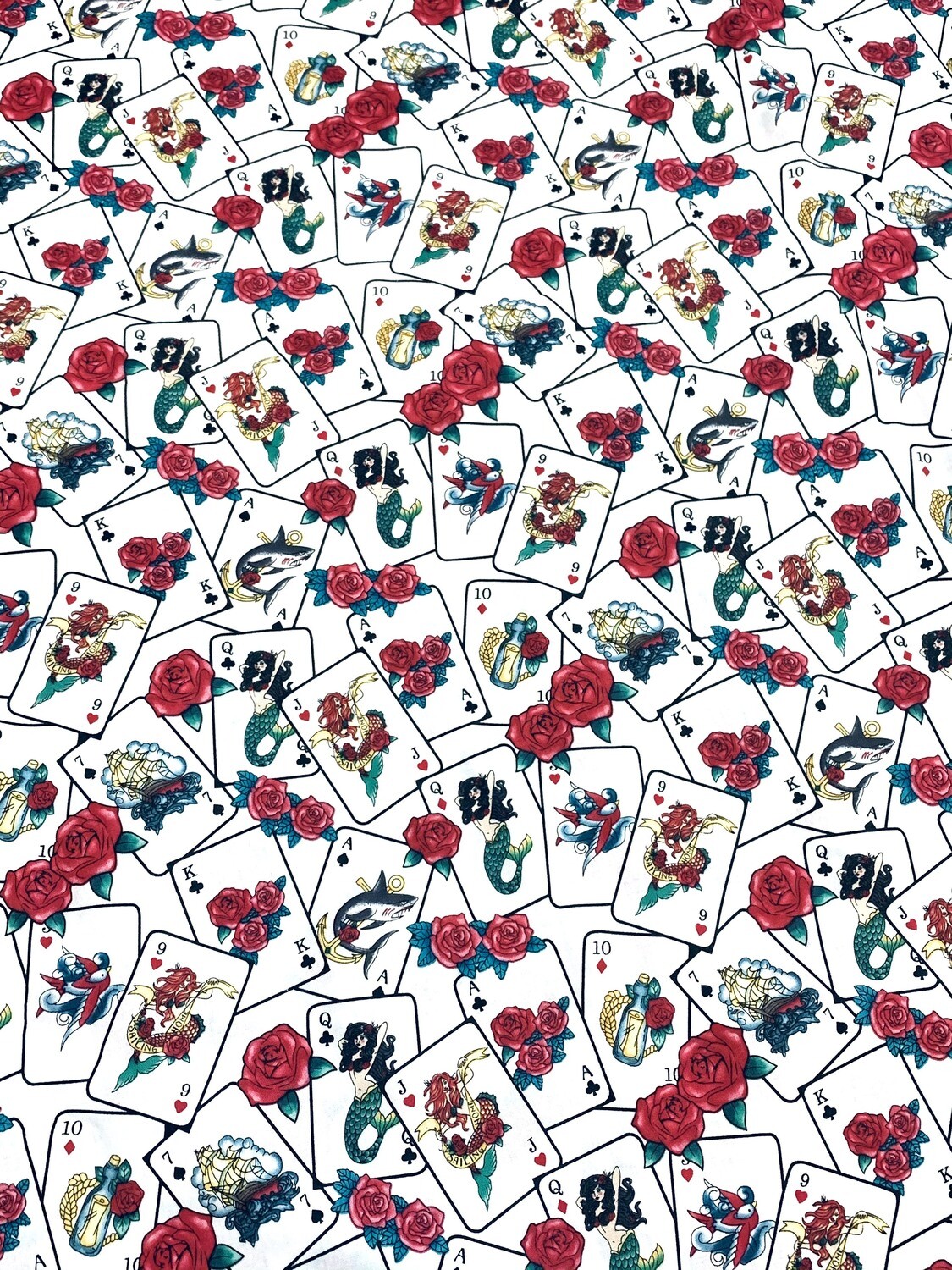 Gothic Poker Cards | Quilting Cotton | 112cm wide - 0.75m Piece