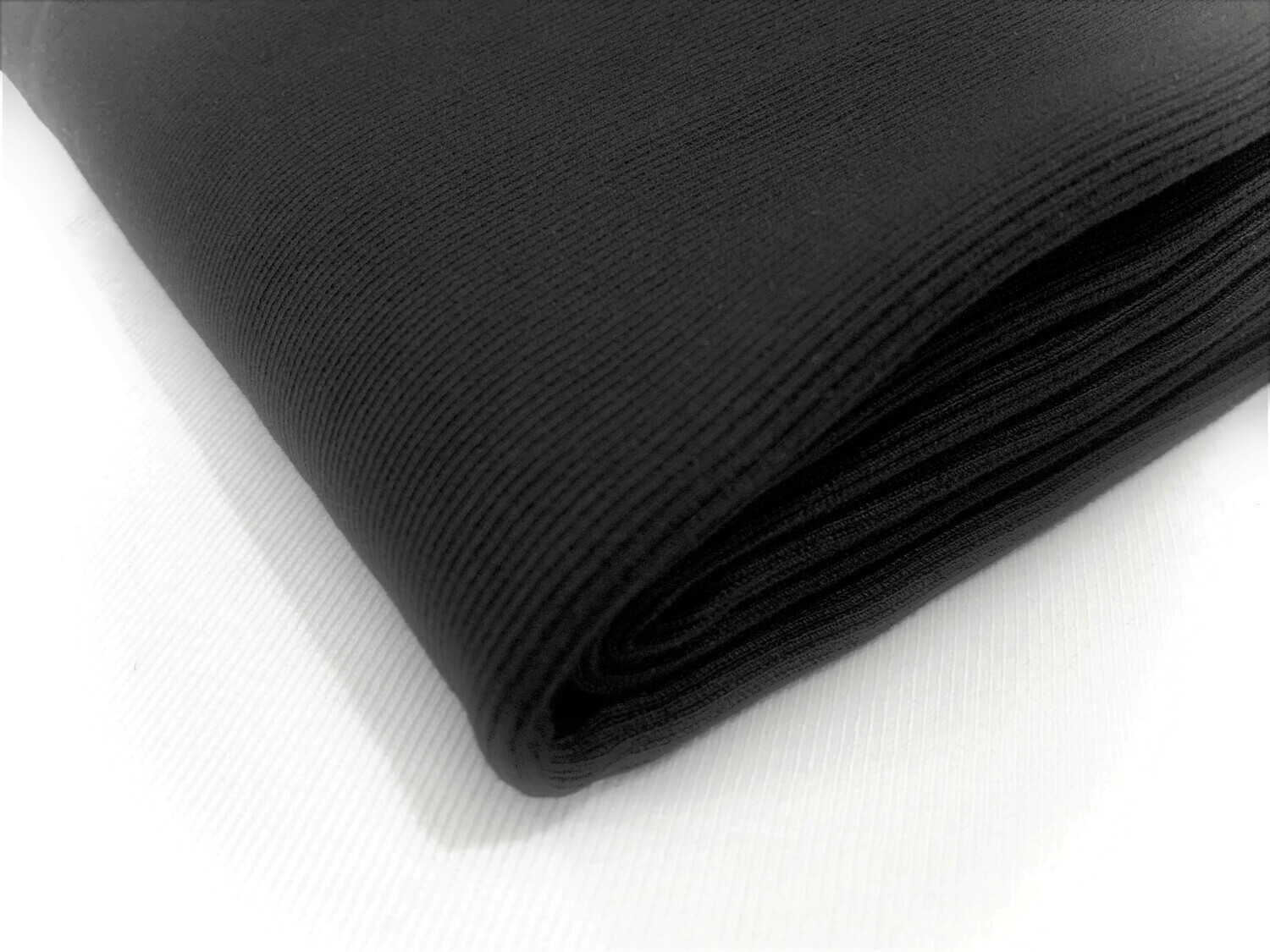 Black | 2x2 Ribbing | 120cm Wide