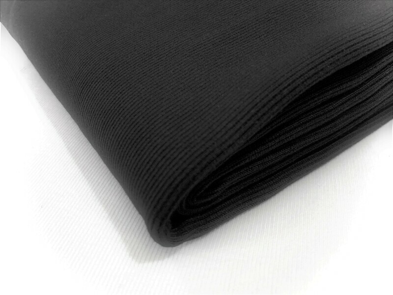 Black | 2x2 Ribbing | 120cm Wide