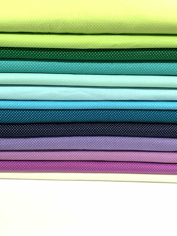 Turquoise, Microdots | Quilting Cotton | 112cm wide