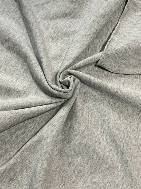 Marle Light Grey | Stretch French Terry Solids, 280gsm | 190cm Wide