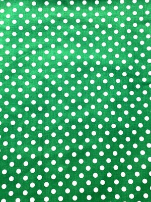 Polka Dots, Emerald Green | Quilting Cotton | 112cm wide