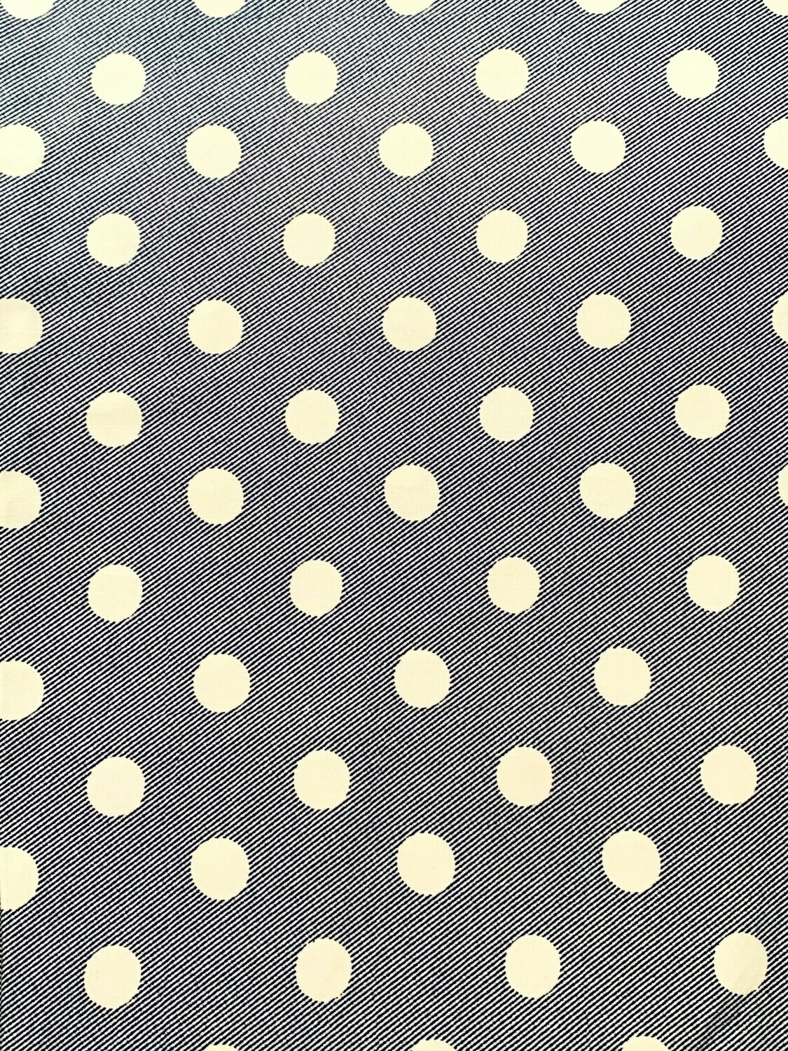 Large Polka, Striped Navy | Cotton Woven | 150cm wide