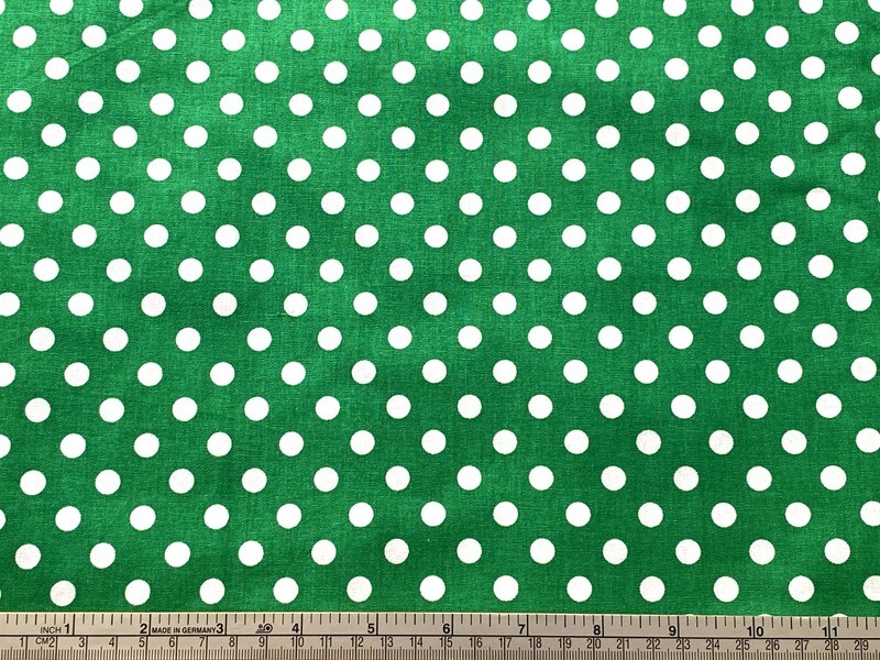Polka Dots, Emerald Green | Quilting Cotton | 112cm wide