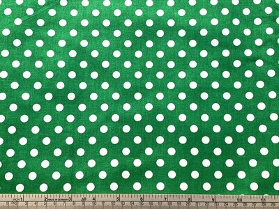 Polka Dots, Emerald Green | Quilting Cotton | 112cm wide