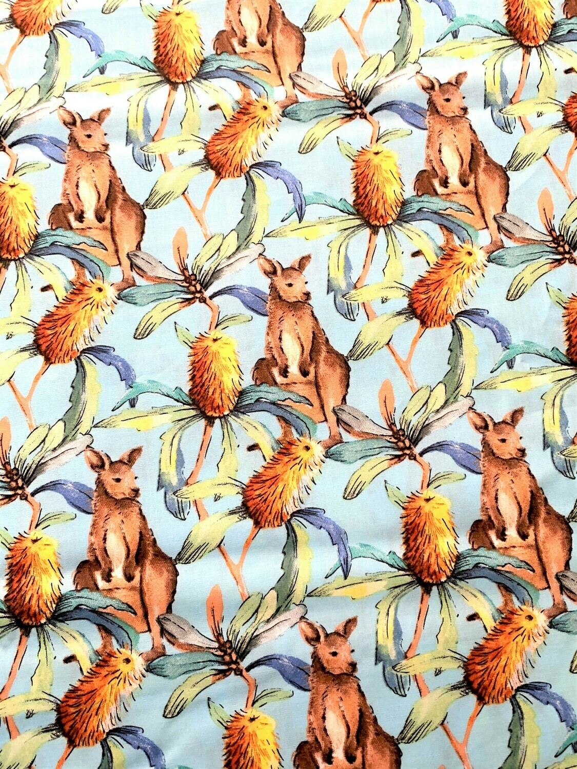 Kangaoo &amp; Eucalyptus | Cotton Poplin | 112cm wide