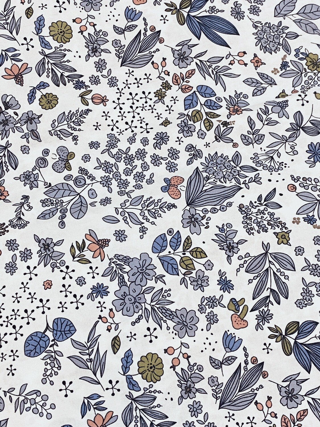 Florals on White | Cotton Sheeting | 235cm Wide
