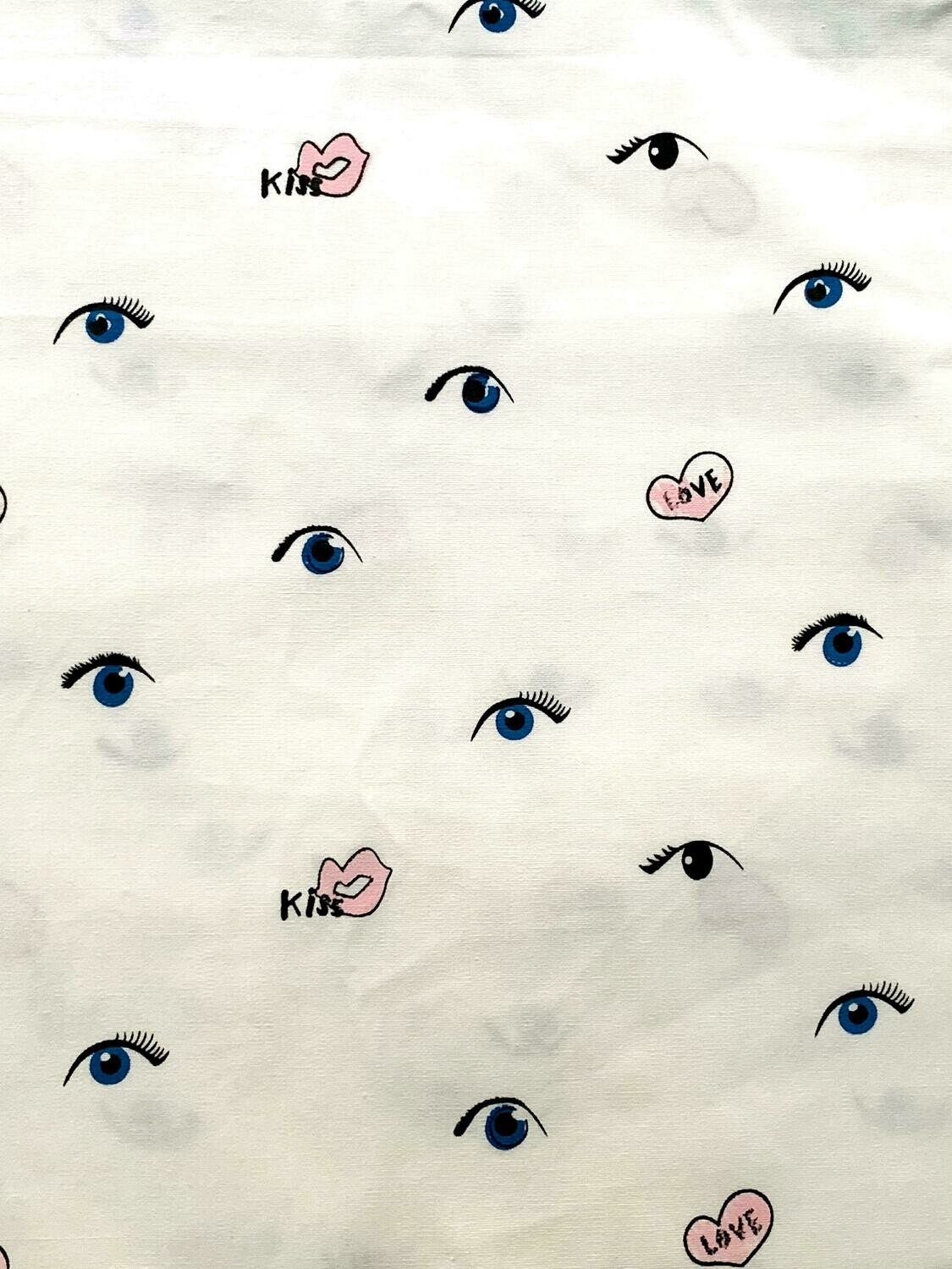 Pretty Eyes | Cotton Poplin | 150cm Wide - 1.2m Piece