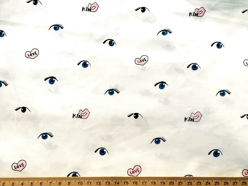 Pretty Eyes | Cotton Poplin | 150cm Wide - 1.2m Piece