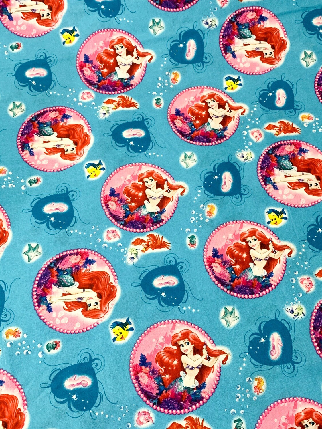 Ariel, The Little Mermaid | Licensed Quilting Cotton | 112cm wide - 0.5m Piece