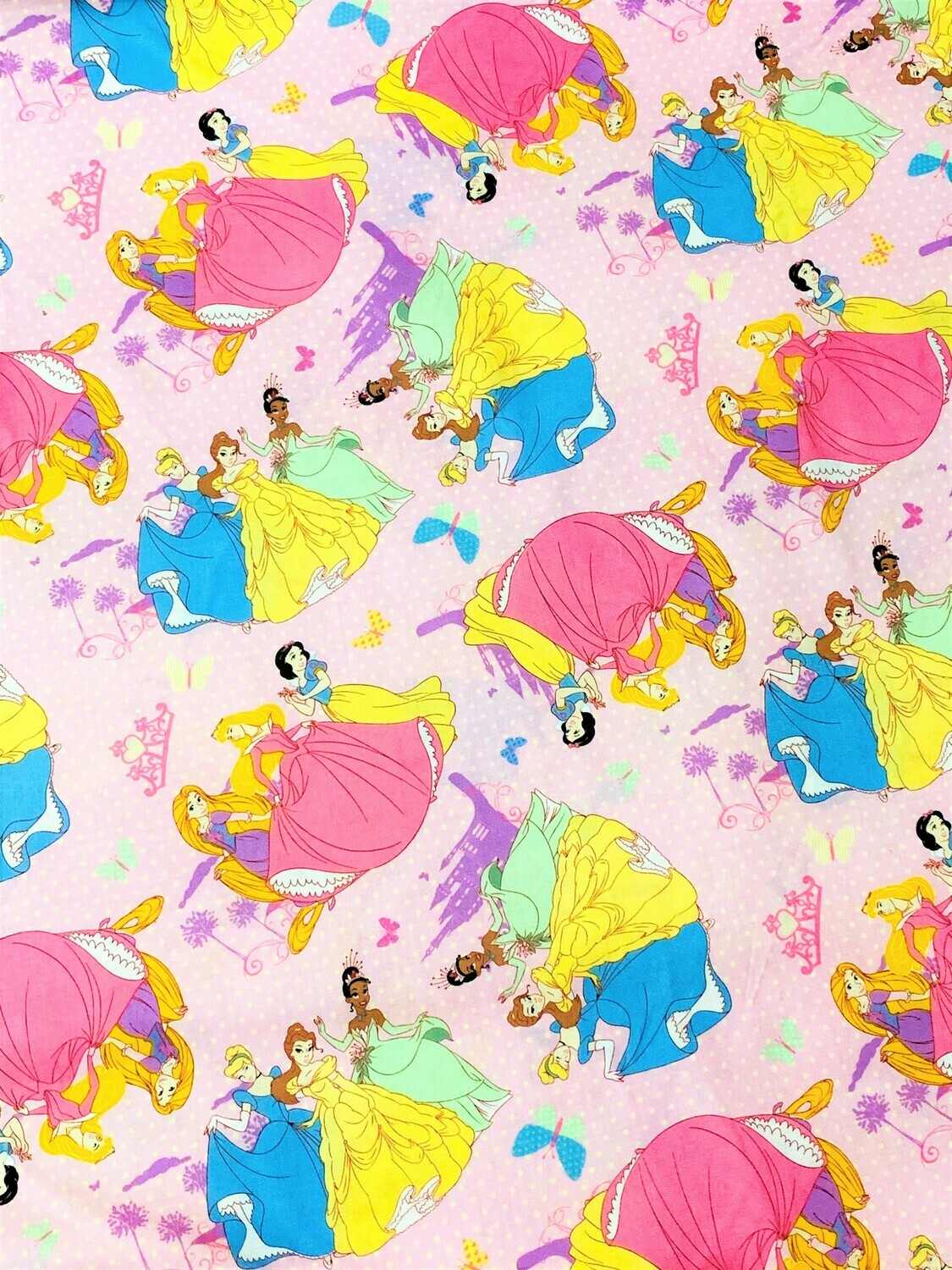Princesses on Polka | Licensed Quilting Cotton | 112cm wide