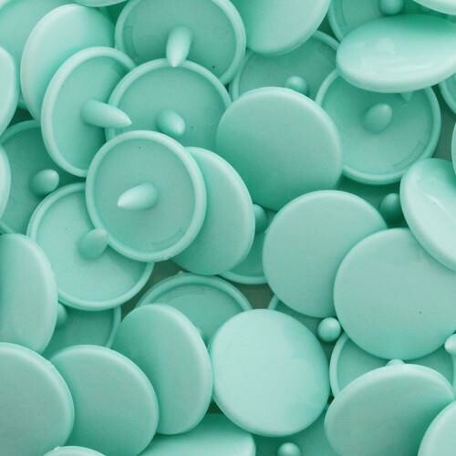 Genuine KAM Plastic Snaps Fasteners | Size 20 | Glossy, Colour: B19 - Pastel Green