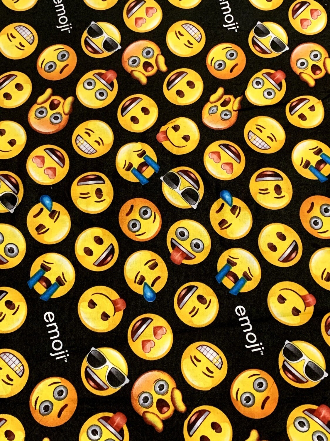 Emojis Licensed Quilting Cotton *with Flaws* 112cm wide 1.3m Piece